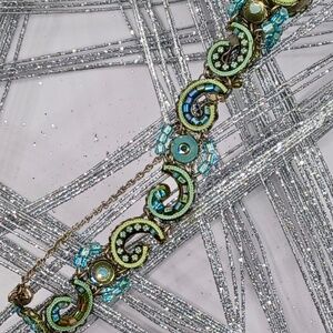 Vintage Adaya crystal scrollwork bracelet